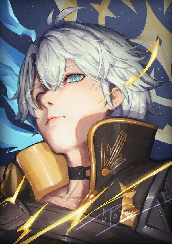 Head, Full Colour, Simple BG